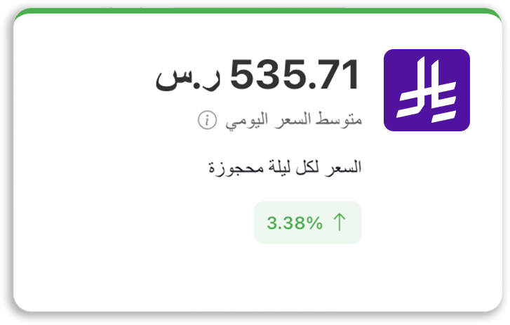 متوسط السعر اليومي 535.71 ر.س